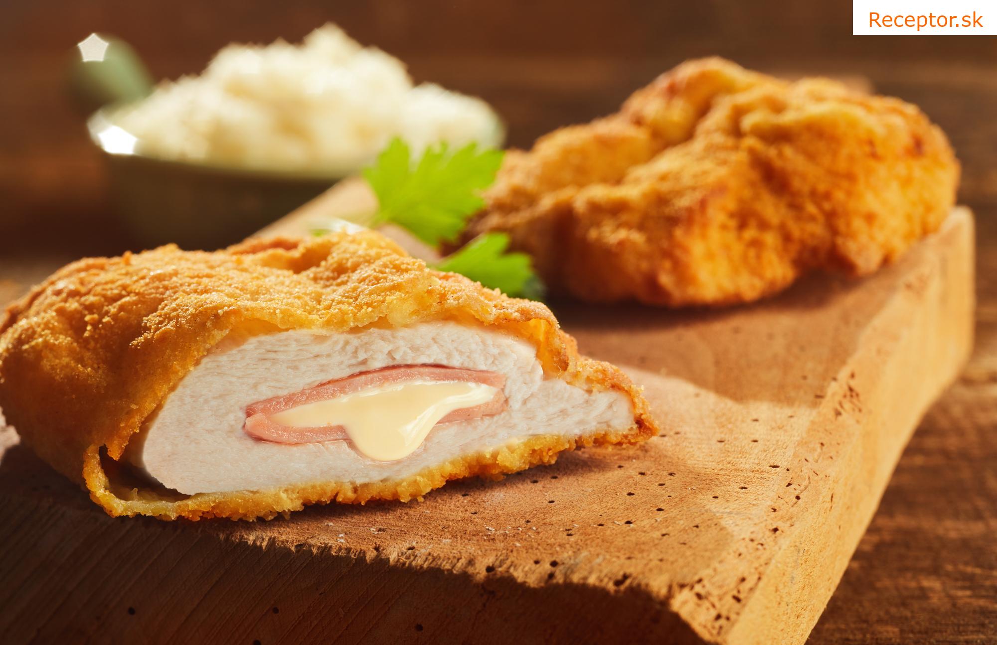 Vepřový rezník plnený mozzarellou